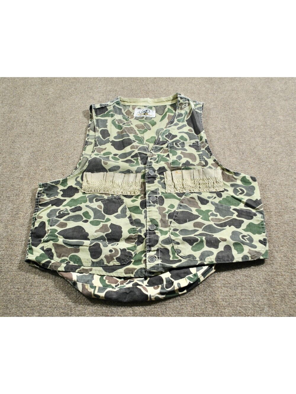 Black Sheep 80s Vintage Leader in the Field Hunting Camo Vest Size Large